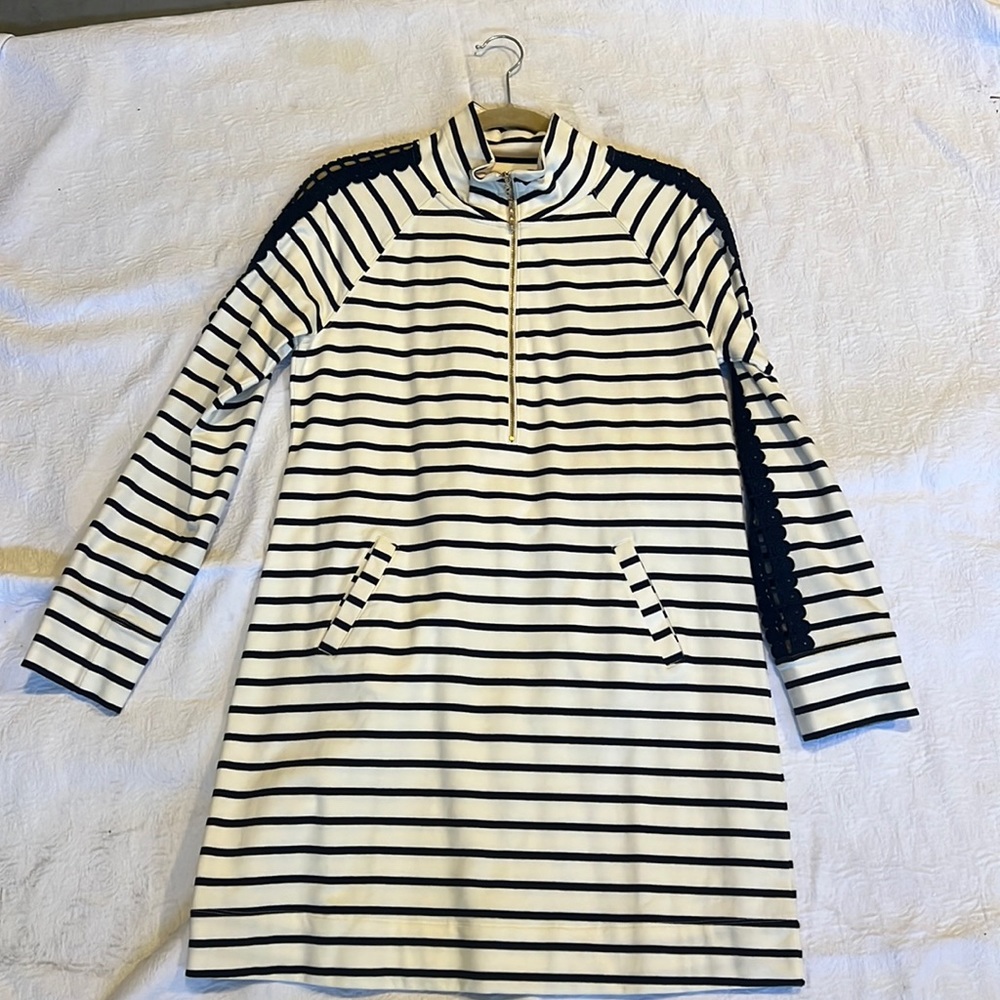 Lily Pulitzer quarter zip pop over dress!